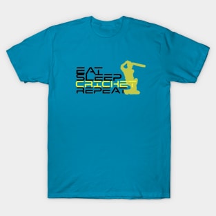 EAT SLEEP CRICKET REPEAT T-Shirt